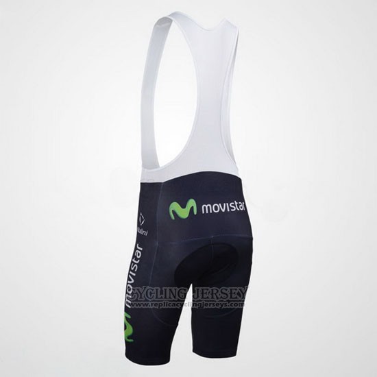 2013 Cycling Jersey Movistar Black Short Sleeve and Bib Short